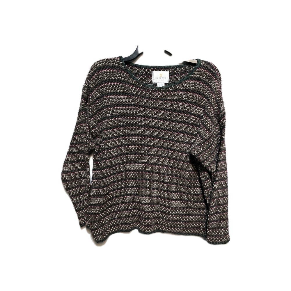 EXPRESS vintage tricot striped sweater sz Small Ramie‎